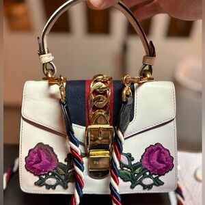 Gucci Sylvie Top Handle Bag - White Leather-Rare Gucci!-Comps are $1,700+